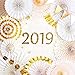 GOLF 8Pcs Gold Paper Fans Flower Hanging Banner for Birthday Wedding Engagement Bridal Shower Baby Shower Bachelorette Holiday Celebration Party Decorations