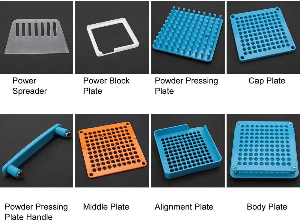 Capsule Filler with FDA Approval, 100 Holes Empty Capsule Filling Manual Machine Powder Spreader Plates Capsules Filling Tool (00#) - Image 5