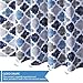 Haperlare Quatrefoil Fabric Shower Curtain, Geometric Pattern Shower Curtain for Bathroom Showers and Bathtub, Cotton Blend Fabric Shower Curtain for Bathroom Decoration, 72