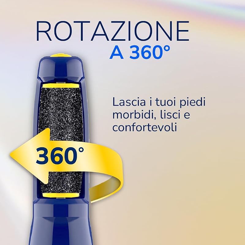 Dr. Scholl’s Lima Piedi Elettrica Rimuovi Calli - Pedicure Professionale, Rimuove Pelle Dura e Callosità, Piedi Lisci e Morbidi in Secondi, Delicata, da Viaggio, Batterie AAA Incluse