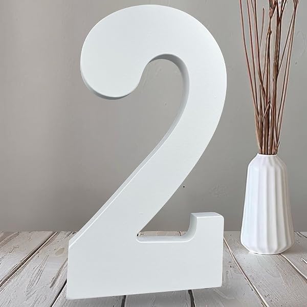 Standing Numbers Wood Numbers 8 Inch 8 Inch White Wood Numbers - Unfinished Standing ...