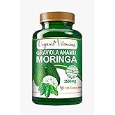 Graviola Soursop Annona muricata Anamu Moringa Green Superfood for Antioxidant Support 120 Capsules