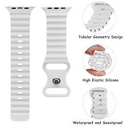 QRose Silicone Elastic Ocean Bands Compatible with
