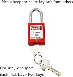 SAFBY 50 Keyed Different Lockout Tagout Locks with