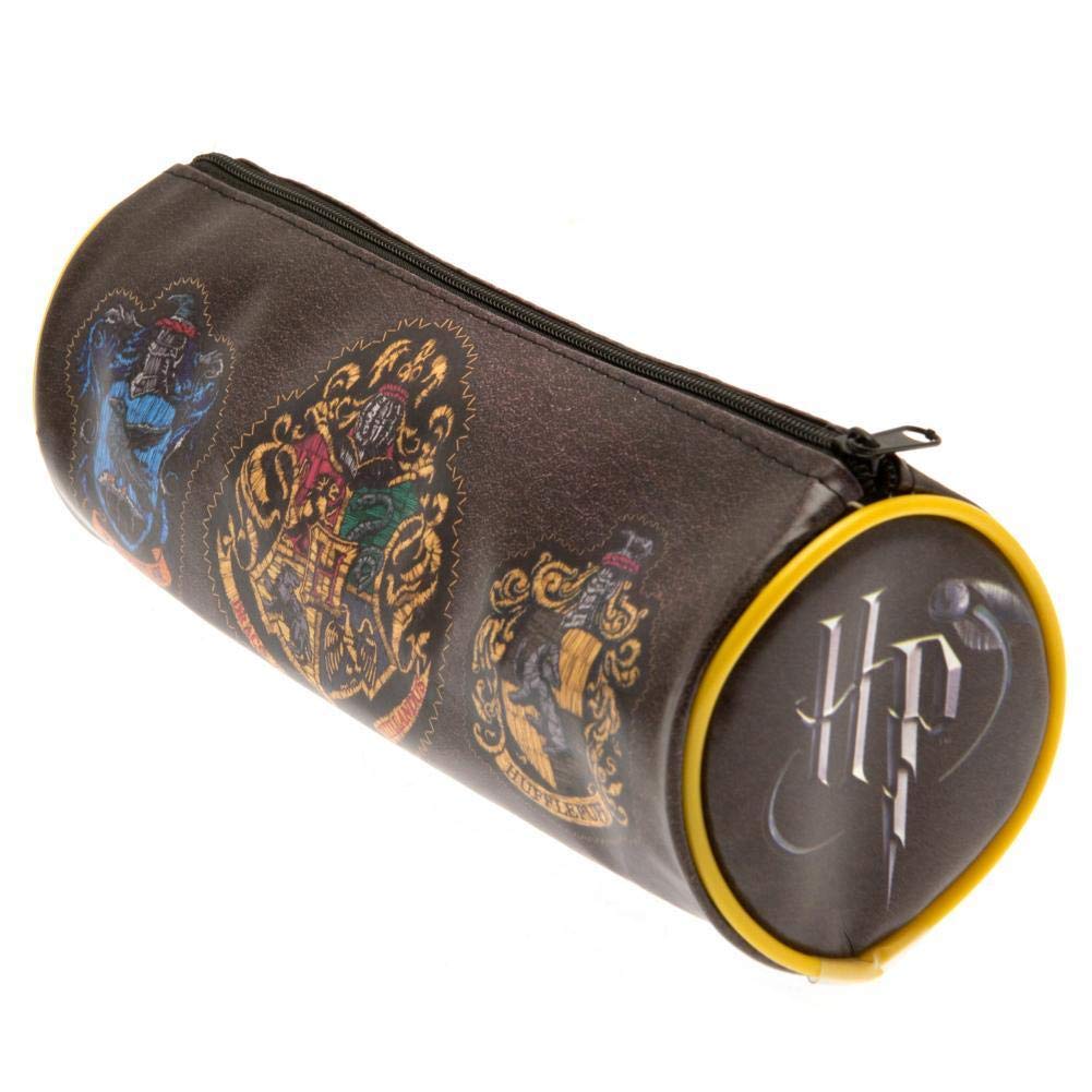 Pyramid International Harry Potter Zip Up Pencil Case HP Logo and House Crests - Official Merchandise