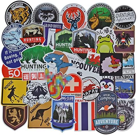 Cute Decal Stickers for Laptop and Water Bottles, Waterproof Durable Trendy Vinyl Laptop Sticker Pack for Teens, Car Skateboard Motorcycle Bicycle Luggage Guitar Bike Decal 37 Pcs (Style - F)