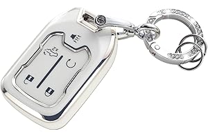 YO&YOYE for GMC Key Fob Cover, TPU Key Case Fit for 2019 2020 2021 2022 Chevy Silverado GMC Sierra 1500 2500HD 3500HD Terrain Acadia Smart Key Protector Shell 5 Buttons