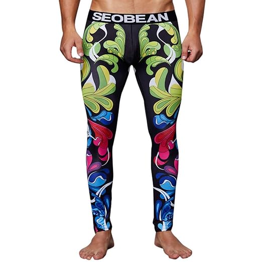 Herren Lauf Leggings GreatestPAK Druck Jogginghose Stretchy Slim Fit Pants Baumwolle Atmungsaktive Sport Warm Höschen Hose