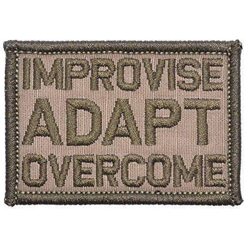 Improvise Adapt Overcome - 2x3 Morale Patch - Coyote Brown