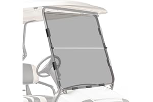 ZIVPLAY Club Car DS Windshield 1982-2000.5 Models Golf Cart Windshield Club Car Windshield Replacement Foldable Tinted UV Protection and Impact Resistant PC Shield