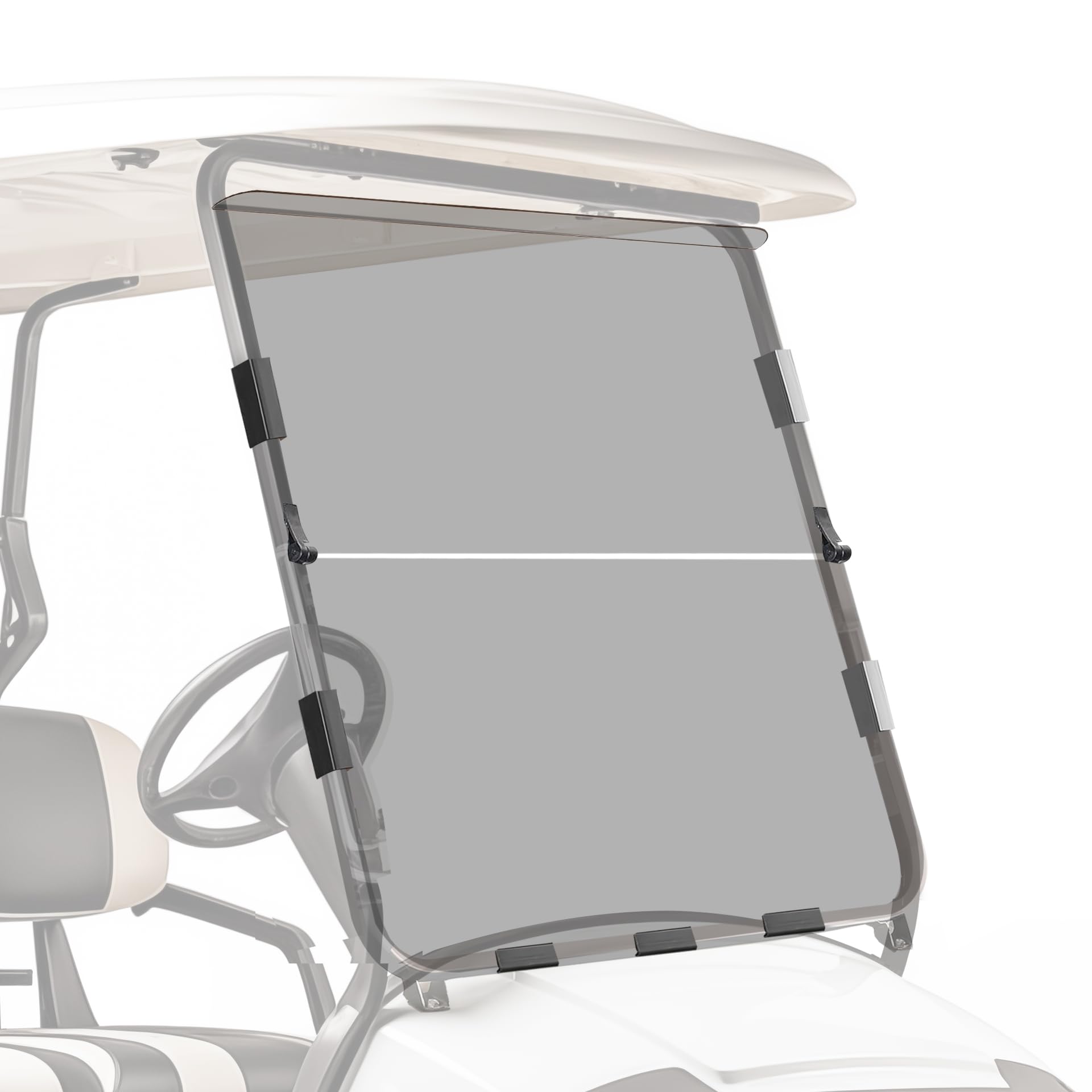 Photo 1 of Club Car DS Windshield 1982-2000.5 Models Golf Cart Windshield Club Car Windshield Replacement Foldable Tinted UV Protection and Impact Resistant PC Shield