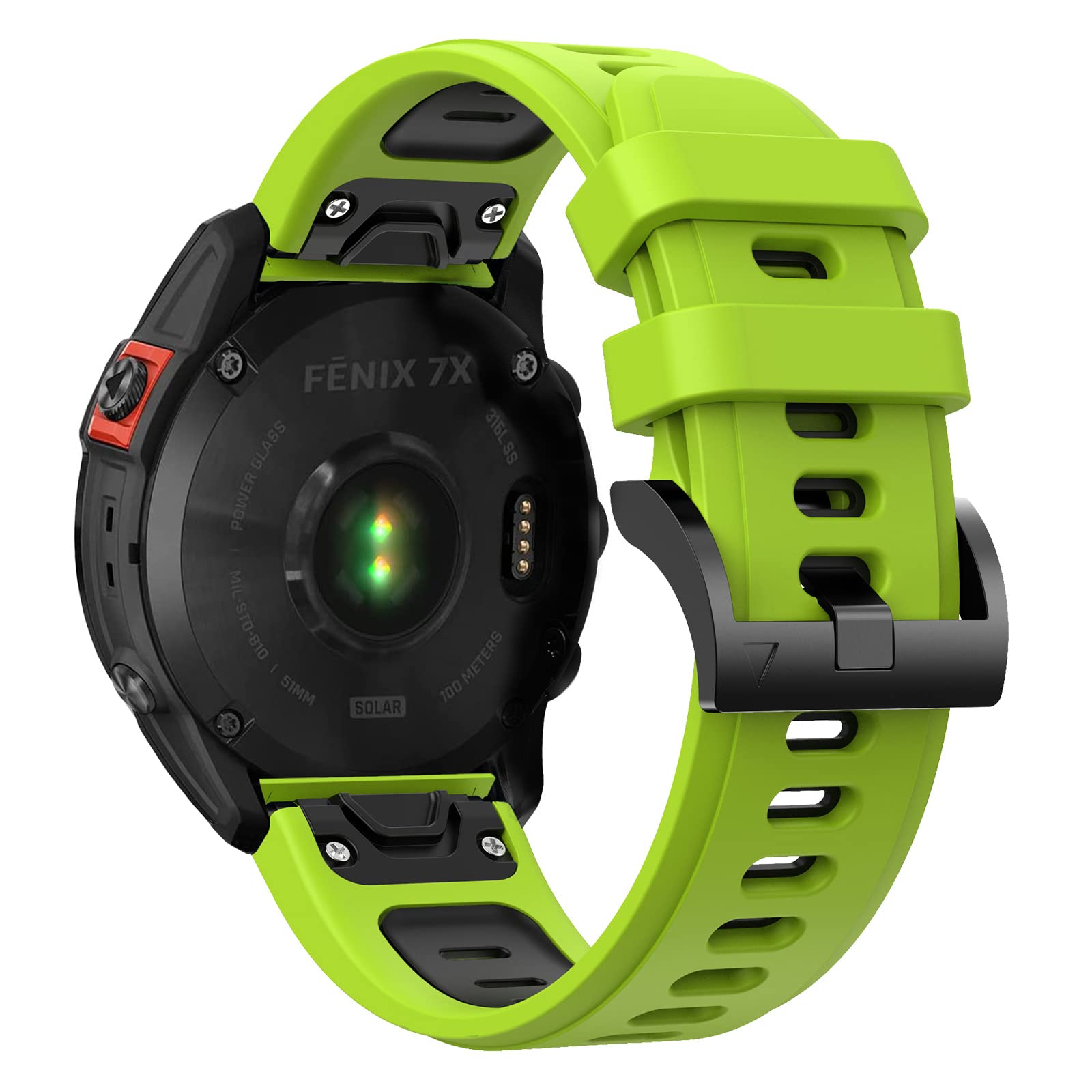 Supore Fenix 6X Sports Watch Strap - Quick Fit Soft Silicone Sport Watch Band Strap Replacement Wristband for Fenix 6X pro/Fenix 6X Sapphire/Fenix 5X /Fenix 5X plus/Fenix 3 /Fenix 3HR