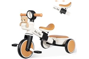 Tricycle for Toddlers 1-3 Years Old Toy, Adjustable Kids Bike for Boys Girls Birthday Gift Age 2-4, Baby Trike with Storage B