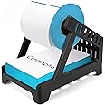 Ctemnpho Large Label Holder for Rolls and Fan-Fold Labels, Label Basket, Label, Stand Desktop Label Printer Accessory for Home, Office (Black, Large)