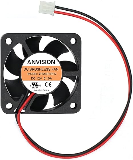 ANVISION 40X40X10mm 4010 Dual Ball Rodamiento DC 12V Ventilador de ...