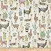 Michael Miller Lovely Llamas Lovely Llamas White Fabric By The Yard