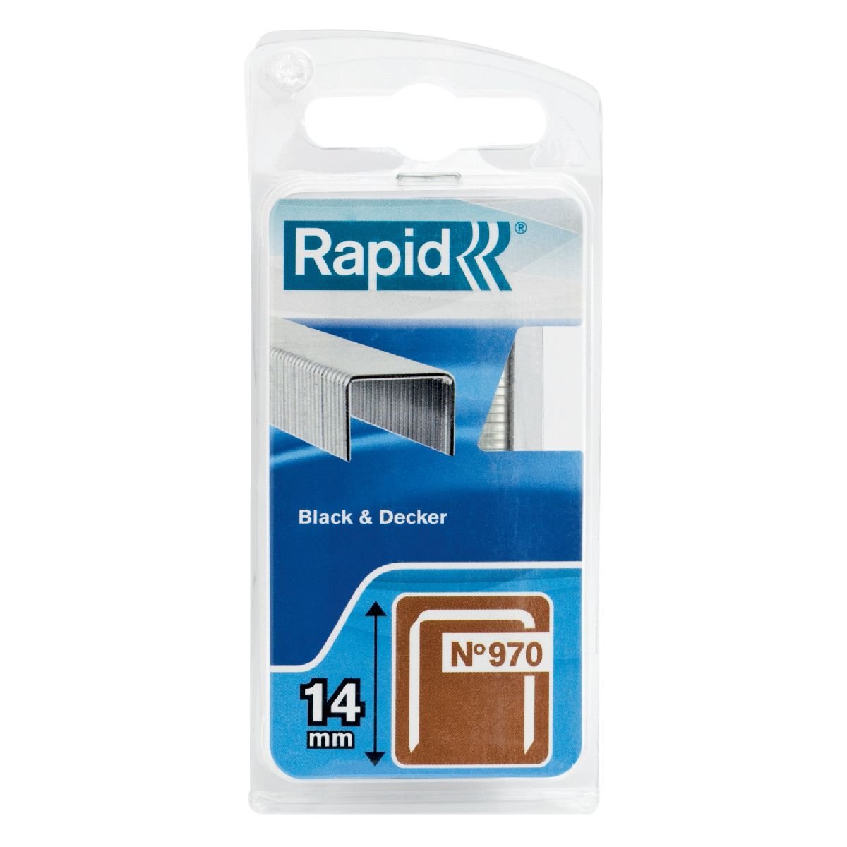 Rapid High Performance No.970 Staples, Leg Length: 14 mm, 40109553 - 672 Pieces