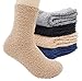 Bienvenu Men's 4 Pack Winter Thick Socks Soft Fuzzy, Assorted, One Size
