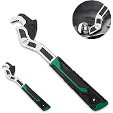 groword Adjustable Wrenches Multi-function Universal Magic Wrench CR-V Steel,Pipe Wrench Set 6 and 10-Inch 15MM-35MM(2PCS)