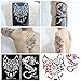 Xmasir 34 Pieces Airbrush Temporary Tattoo Stencils Kit for Men Arm Back Body Panit Reusable Glitter Tattoo Sticker 2 Large+32 Small Size