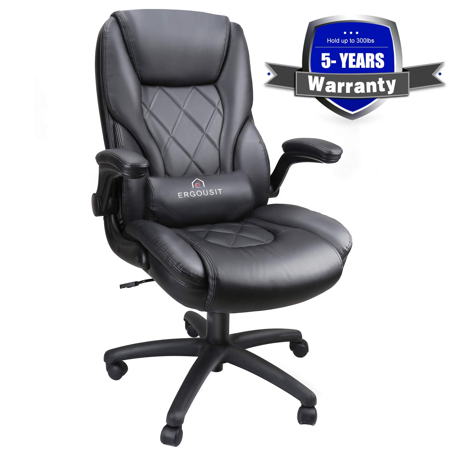 Best desk chair brown flip up arms