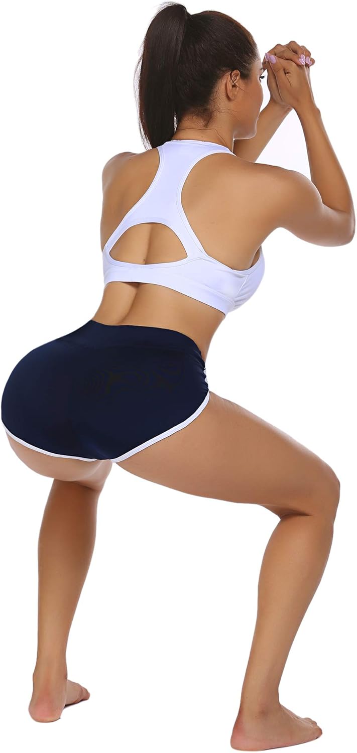 ADOME Women's Active Shorts Fitness Sports Yoga Booty Shorts for Running Gym Workout: Clothing
