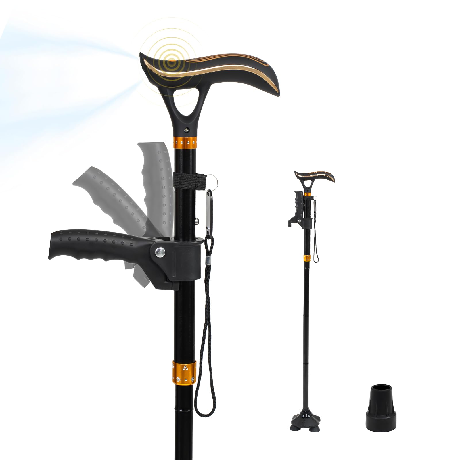 LJINNOVEX Folding Adjustable Walking Cane with