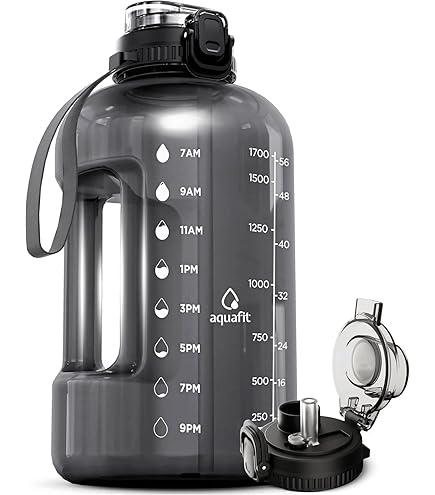 Amazon.com: AQUAFIT 64 oz Water Bottle with Time Marker