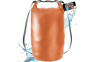 GORILLA GRIP Gorilla Gear Heavy Duty 100% Waterproof IPX 6 Dry Bag, Tear and Puncture Resistant Bags for Kayaking Boating Hiking Camping Swimming Water Sports, Lightweight Outdoor Wet Storage Backpack, 30L, Orange