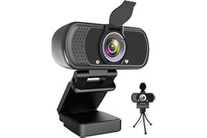 HZQDLN Webcam for Switch 2/ PC, HD 1080P Webcam with Microphone, 110° Wide Angle USB Plug & Play - Noise Canceling for Video 