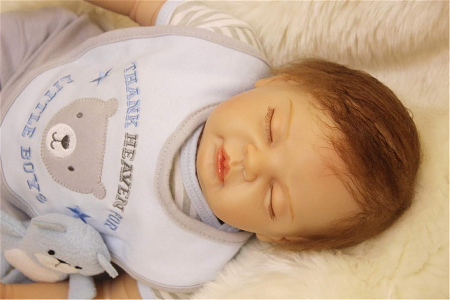 ZIYIUI Reborn Dolls Girl Reborn Baby Doll Handmade Reborn Babies Soft Body She Looks and Feels Just like a Real-life Lifelike Baby 18 Inches - Image 4