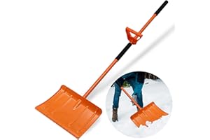 ABTOOL Large Portable Snow Shovel for Driveway,67.3inch Adjustable Lightweight Snow Shovel for Snow Removal,16inch Wide Blade Snow Shovel with Assisted Handle,Snow Removal for Driveway Walkway Car and Patio
