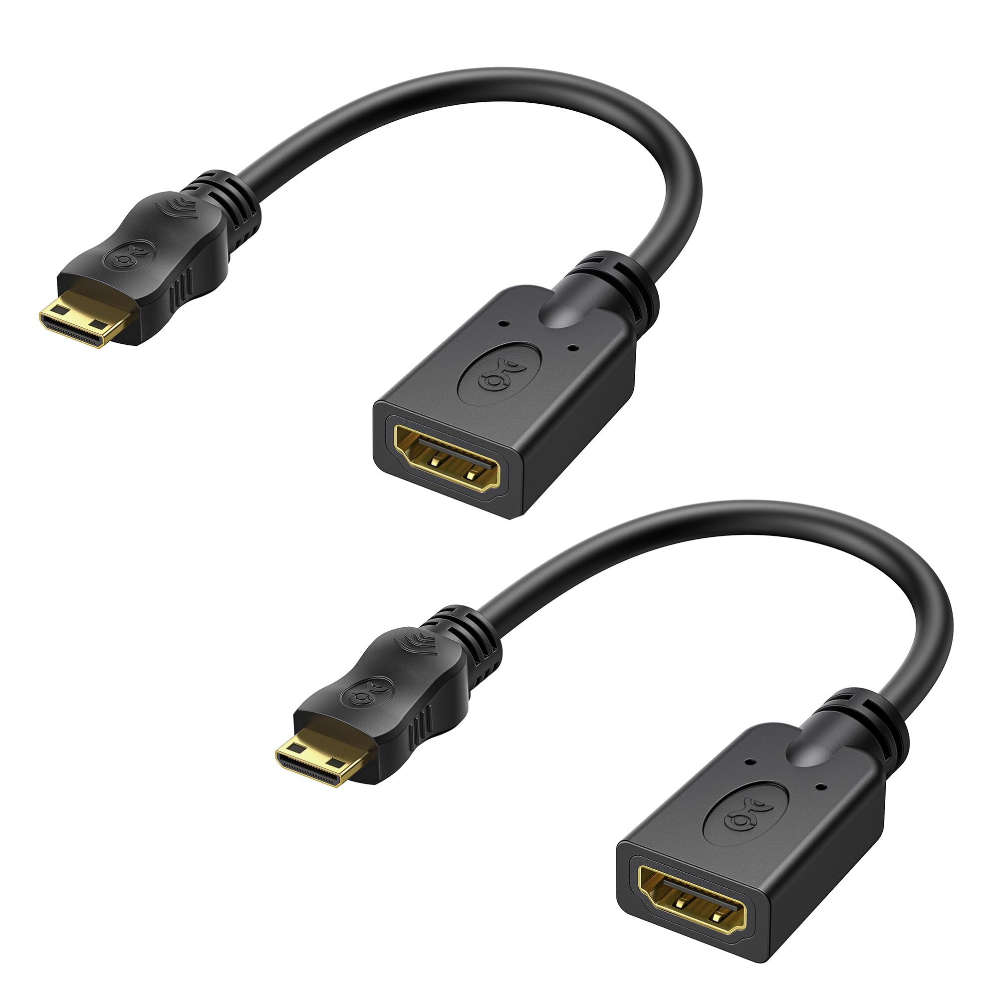 Cable Matters 2 Pack 4K Mini HDMI to HDMI Adapter (HDMI to Mini HDMI Adapter) 4K Resolution Ready - 15 cm