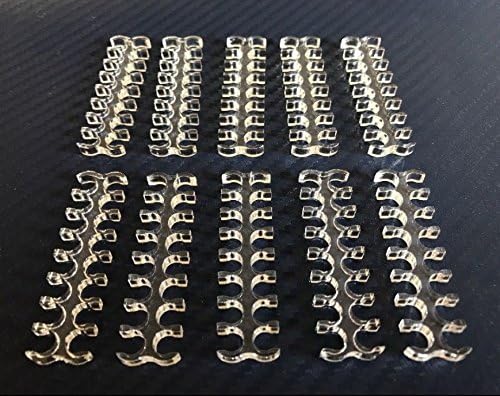 10 x 16 Slot Cable Comb Clips Organizer For CAT5 5mm Ethernet Networking RJ45 Cables