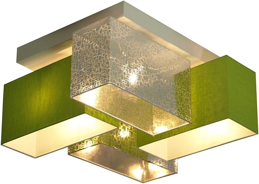 Wero Design Bilbao-004-X3 Wooden Lampshade For Ceiling Light BILB-004-X3 Mix Silber/Green