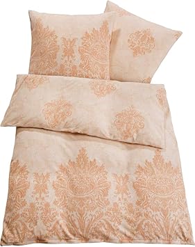 Golden Lutz - Mikrofaser Fleece Bettwäsche, kuschlig weich (200 x 220 cm, Ornamente Sand) | MERADISO