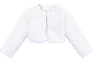 Lilax Girls Cozy Faux Fur Long Sleeve Crew Neck Dress Coat