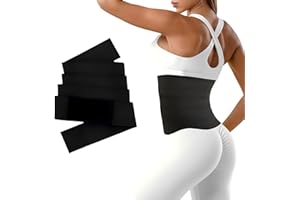 MGHLKF Waist Trainers For Women Belly Fat,Postpartum Belly Wrap For Tummy Control,Bandage Wrap Waist Trainer, Waist Trainer For Women Lower Belly Fat Black