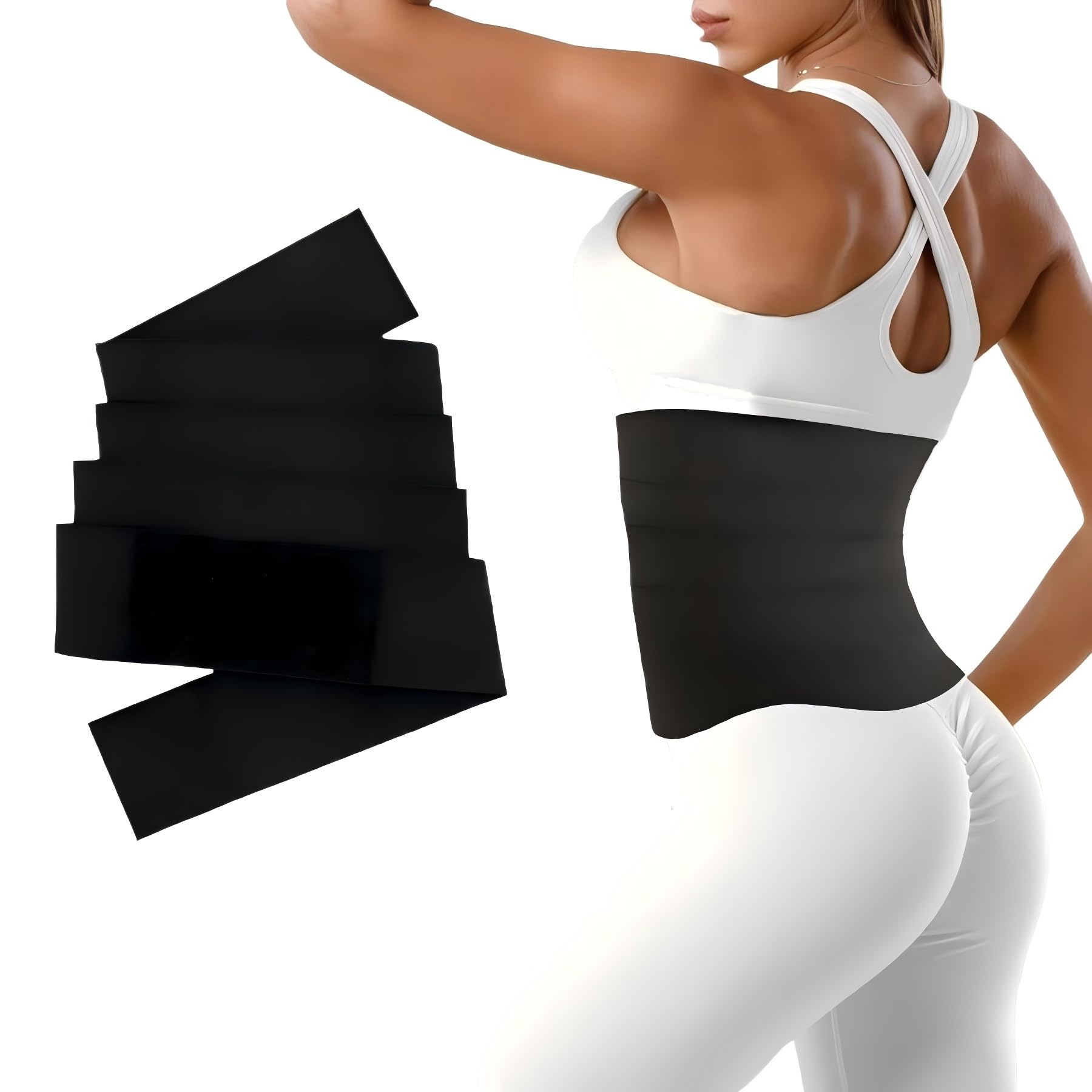 Photo 1 of MGHLKF Waist Trainers For Women Belly Fat,Postpartum Belly Wrap For Tummy Control,Bandage Wrap Waist Trainer, Waist Trainer For Women Lower Belly Fat Black