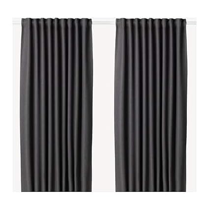Ikea Annakajsa Blackout Curtains 1 Pair Gray 203 902 39 Size 57x98