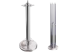 GSE Games & Sports Expert Stand-Style Metal Billiard Pool Cue Rack, Holds 6 Pool Cue Sticks (Several Colors Available)