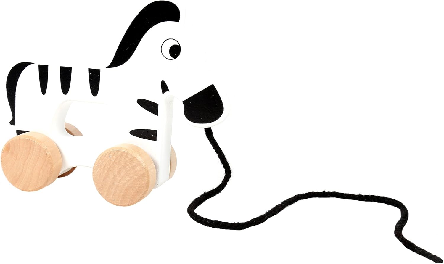 Tooky Toy Fun and Educational Learning Wooden Pull Along Zebra