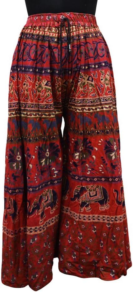 Revamp Women’s Sharara Harem Floral Print Gypsy Cotton Wrap Boho Pants India