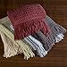 Brielle Home Winding Wave Cable Knit Throw, 50x60, Sage