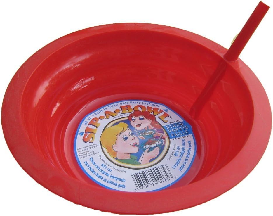  | Arrow Plastic Sip-A-Bowl 22 oz, Assorted Colors - Pack of 4: Cereal Bowls