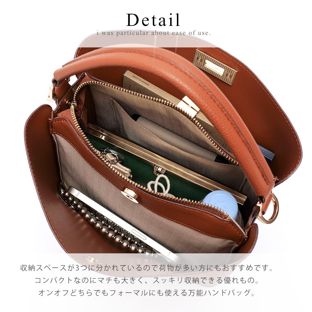 Rename(リネーム) RHL24010 Crossbody Shoulder Bag, Formal Work, Large Capacity, Kindergarten Entrance Ceremony, Graduation, One Handle, 2-Way Cow Leather Handbag