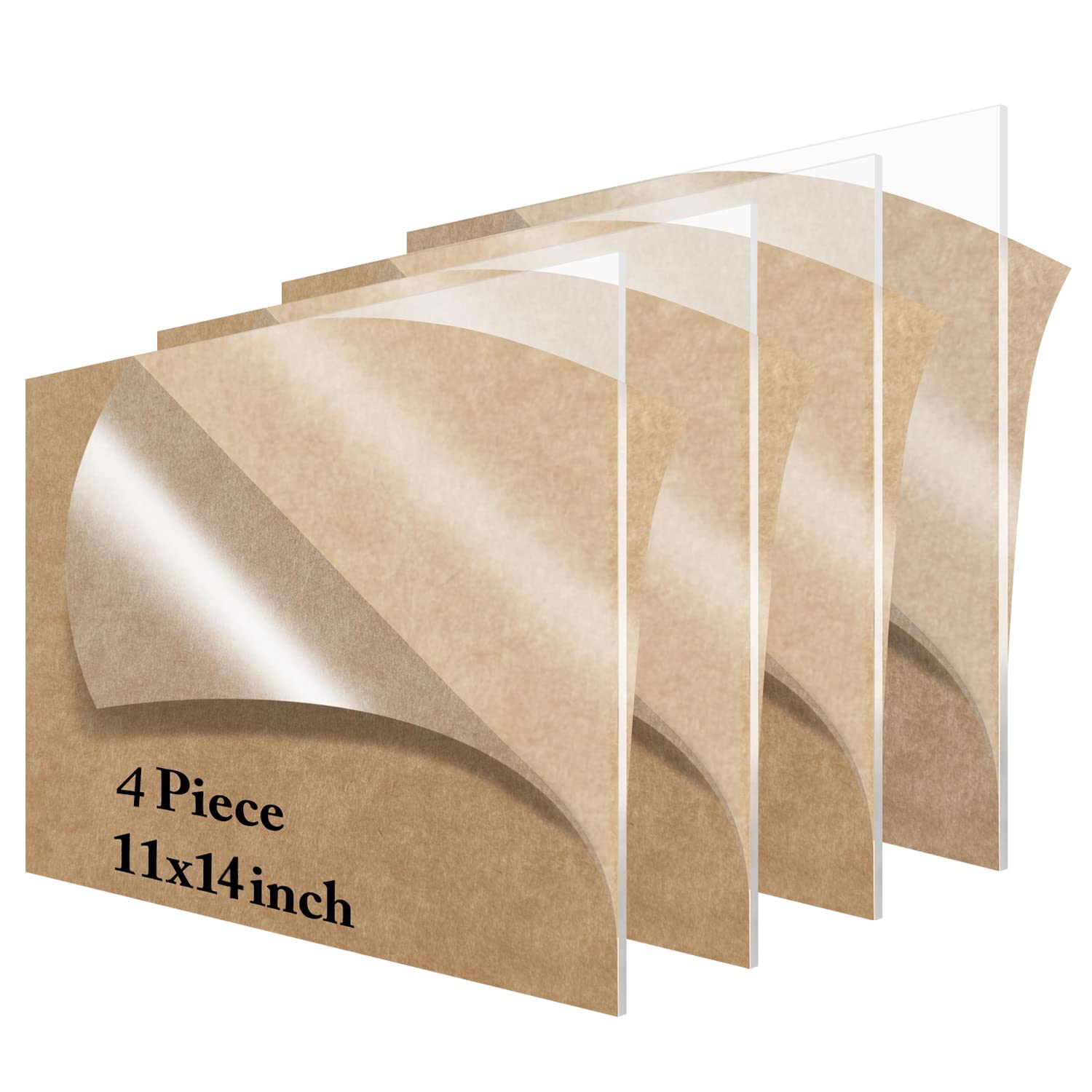Lesnlok 4 Pieces 11x14 Acrylic Sheet, 1/8”Thick