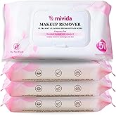 mivida Hypoallergenic Makeup Remover Wipes Bulk With Vitamin E, 200 count (4×50) Value Pack, Fragrance Free Makeup Wipes For Sensitive Skin, Alcohol Free Facial Make up Remover