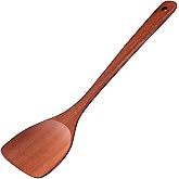 LorisArm 13.5-inch Cherry Wooden Spatula Turner Long Handle, Wood Kitchen Spatula Turner, Egg Scraper, Wood Cooking Utensil, Kitchen Spatulas for Flipping, Serving, Scraping & Turning.