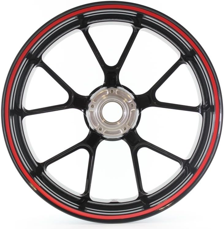Curved Wheel Rim Striping Stickers/Decals Tape roll with applicator for Motorcycles (& Car) Fits 20" Wheel - 7mm - Red (2189-004)
